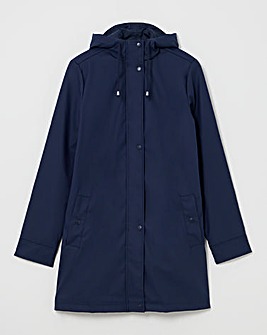 Simply Be Navy Rubberised Mac