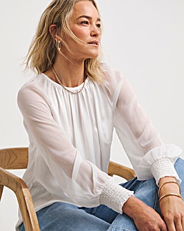 Chiffon Raglan Sleeve Blouse