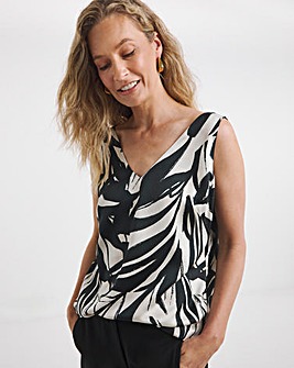 V Neck Satin Vest
