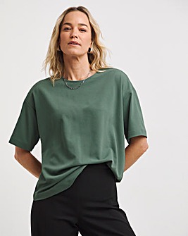 Crepe Boxy Short Sleeve Top