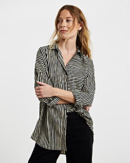 Multi Stripe Oversized Shirt