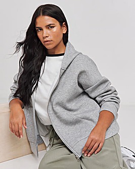 Grey Marl Luxe Modal Zip Through