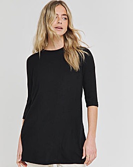 Black Soft Touch Side Pocket Tunic