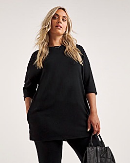 Black Soft Touch Side Pocket Tunic