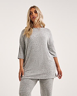Grey Marl Soft Touch Side Pocket Tunic