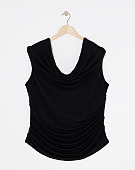 Simply Be Black Slinky Bardot Top