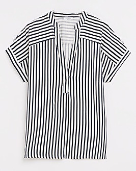 Linen Mix Tunic Top