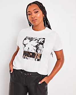 Calvin Klein Flower Print Logo T-Shirt