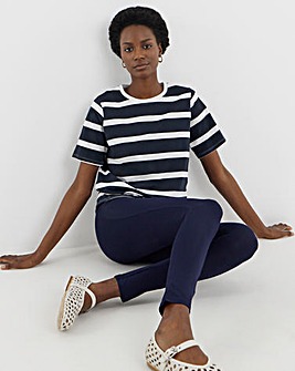 Navy Jersey High Waisted Leggings