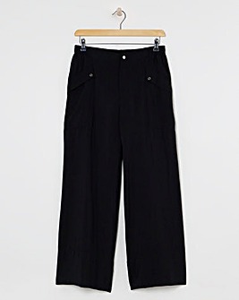 Black Wide Leg Tech Pant