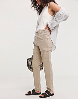Camel Stretch Utility Tapered Chino Trousers