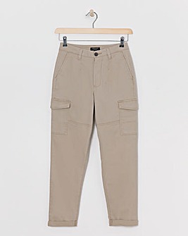 Camel Stretch Utility Tapered Chino Trousers