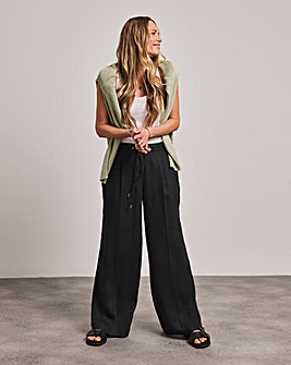 Anthology Black Pleat Front Pure Lyocell Trouser