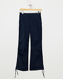 Navy Cotton Rich Parachute Utility Trousers