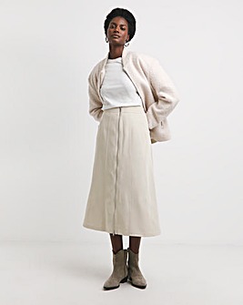 Taupe Utility A line Maxi Skirt