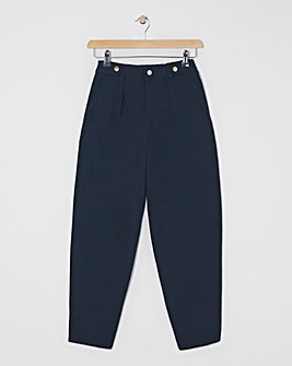 Navy Pure Cotton Relaxed Tapered Leg Chino Trouser