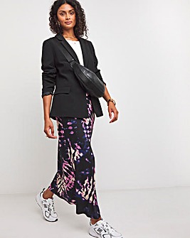 Printed Jersey Pull On Maxi Slip Skirt