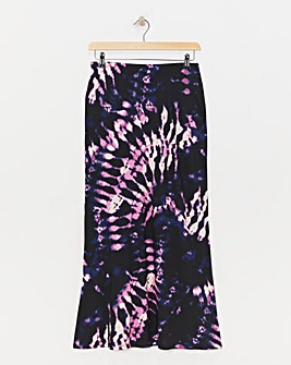 Printed Jersey Pull On Maxi Slip Skirt