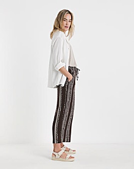 Printed Spun Viscose Wide Leg Culotte