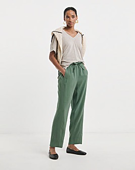 Khaki Soft Utility Pull On Trouser