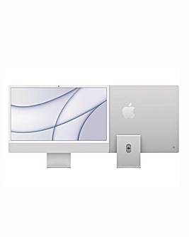 Apple iMac with Retina 4.5K Display, 256GB, M1 chip and 8/7 core CPU - Silver