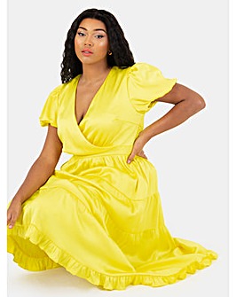 Lovedrobe Luxe Yellow Midi Dress