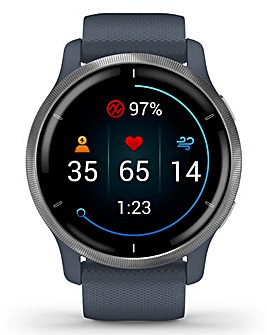 Garmin Venu 2 GPS Smart Watch - Blue Granite