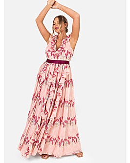Anaya with Love Pink Floral Maxi Dress
