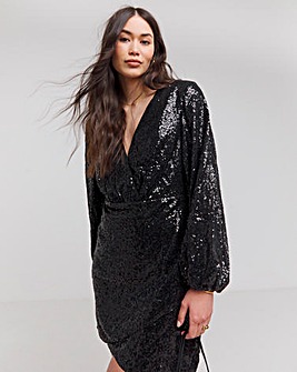 Chi Chi Plunge Sequin Mini Dress