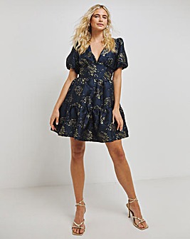 Chi Chi V Neck Floral Print Swing Dress