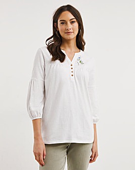 Julipa Jersey Embroidered Top