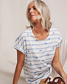 Julipa Embroidered Stripe T-Shirt