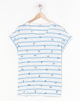 Julipa Embroidered Stripe T-Shirt