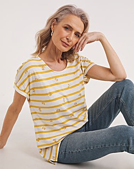 Julipa Embroidered Stripe T-Shirt