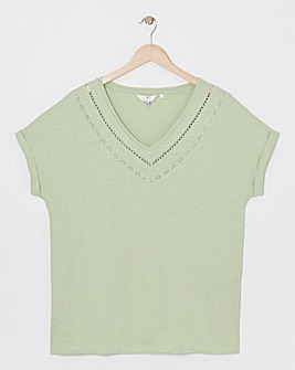 Julipa V Neck Lace T-Shirt