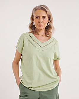 Julipa V Neck Lace T-Shirt