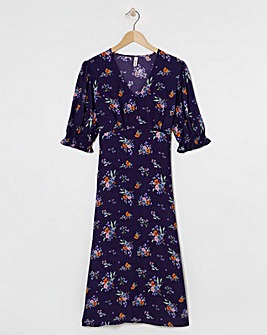 Anise Adeline V Neck Tie Back Midi Dress