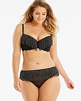 Simply Be Black Black Metal Tassel Padded Balcony Bra