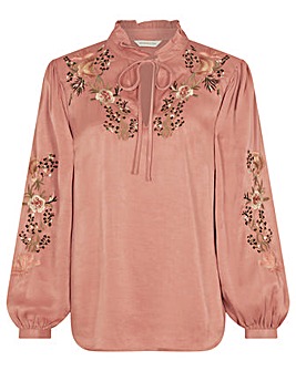 Monsoon Embroidered Oriental Floral Top