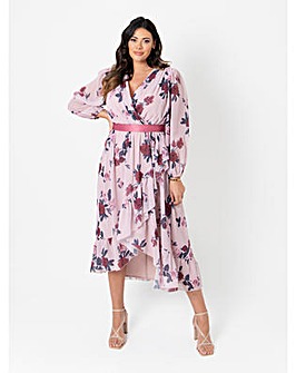 Anaya With Love Pink Floral Midi Dress