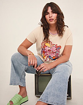 Illustrated by Charlie You are Enough Retro Print Front Tee