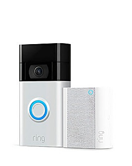 Ring Battery Video Doorbell & Chime Bundle - Satin Nickel