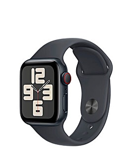 Apple Watch SE GPS/Cellular 40mm Midnight Aluminium Case, Sport Band - M/L