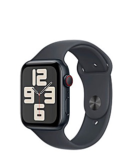 Apple Watch SE GPS/Cellular 44mm Midnight Aluminium Case, Sport Band - S/M