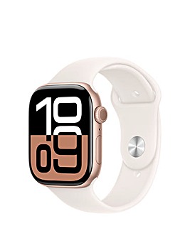 Apple Watch Series 10 GPS 46mm Rose Gold Aluminium Case with, Sport Band - M/L