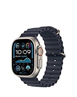 Apple Watch Ultra 2 GPS/Cellular 49mm Natural Titanium Case with Navy Ocean Band