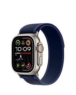 Apple Watch Ultra 2 GPS/Cellular 49mm Natural Titanium Case, Blue Trail Loop M/L