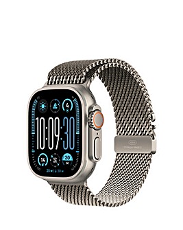 Apple Watch Ultra 2 GPS/Cellular 49mm Natural Titanium Case, Milanese Loop - M