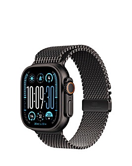 Apple Watch Ultra 2 GPS/Cellular 49mm Black Titanium Case, Milanese Loop - M