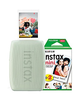 Fujifilm Instax Mini Link 3 Photo Printer with 20 Shot Film Pack - Green